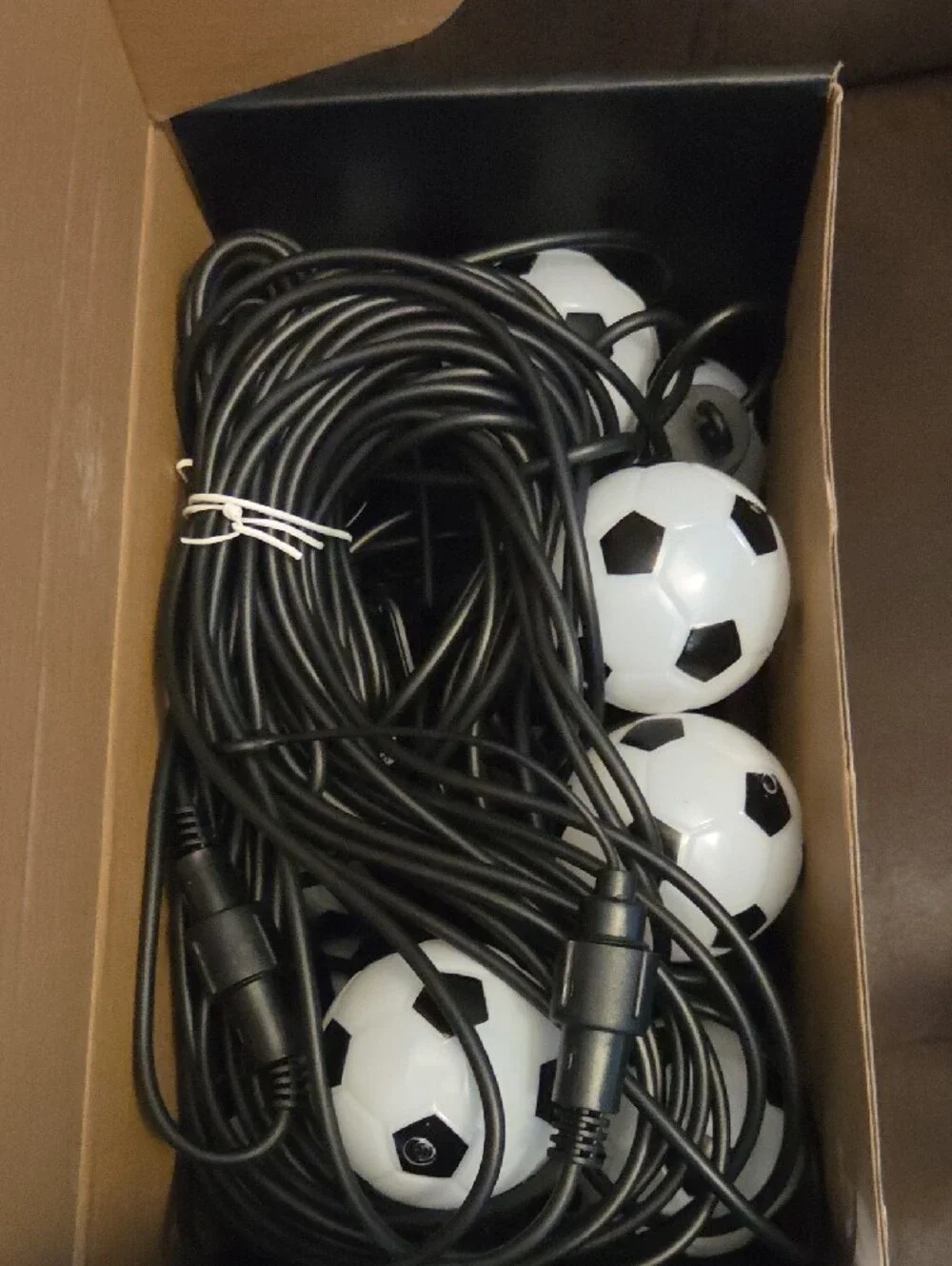 Smart Outdoor String Lights - Multicolor Soccer Ball Bulbs